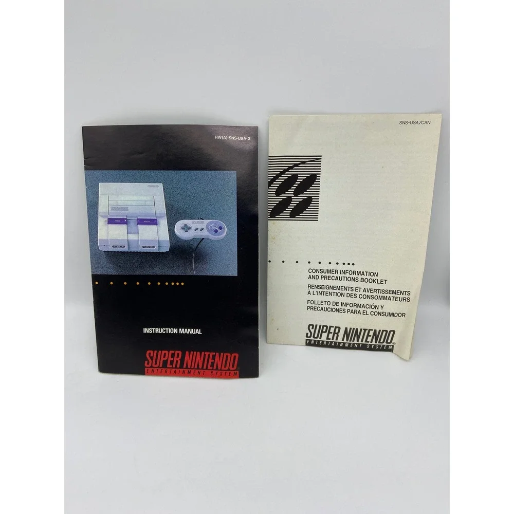 Nintendo SNES Instruction Manual and Precautions Booklet Gray HW A SNS USA 2